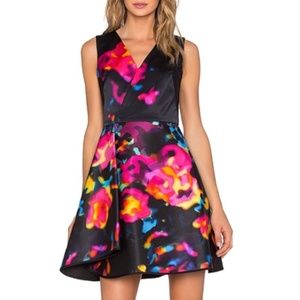 Milly Rosette Printed Cascade Dress